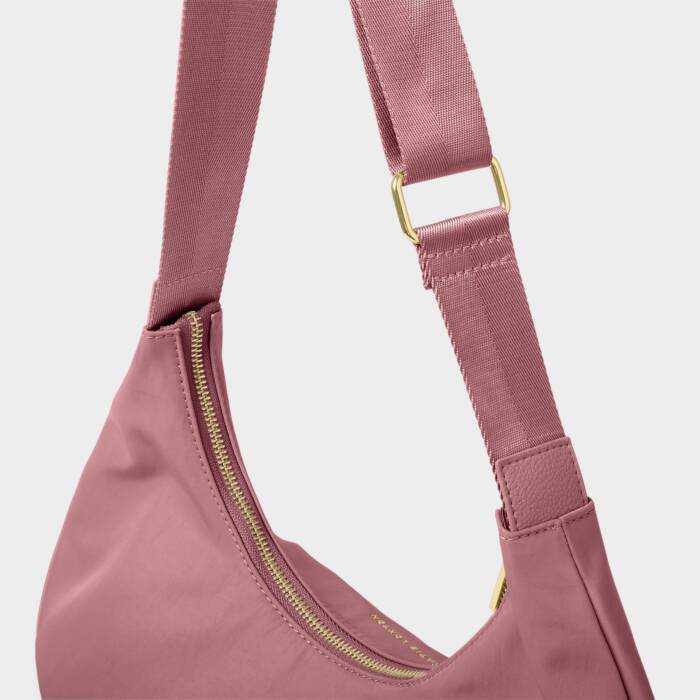 Katie Loxton Nylon-Luxe Sling Shoulder Bag Deep Rose