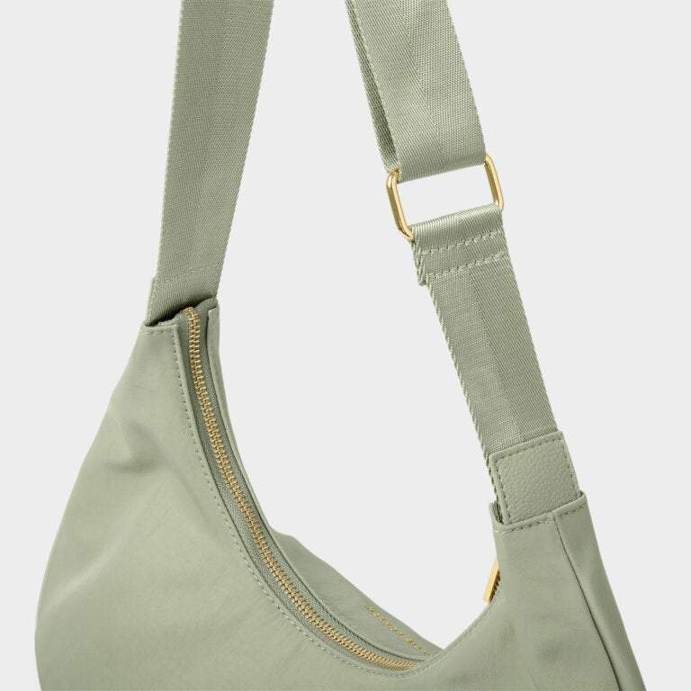 Katie Loxton Nylon-Luxe Sling Shoulder Bag Matcha