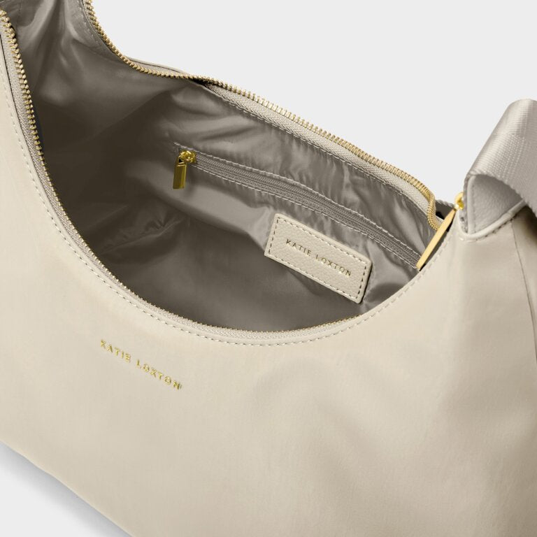Katie Loxton Nylon-Luxe Sling Shoulder Bag Chalk
