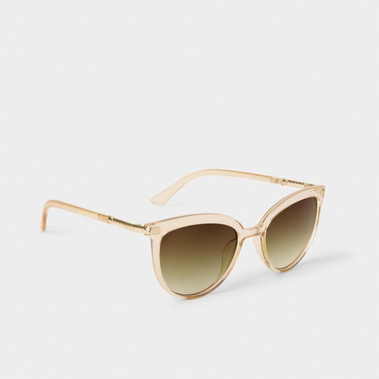Katie Loxton Ravello Sunglasses in Nude Transparent