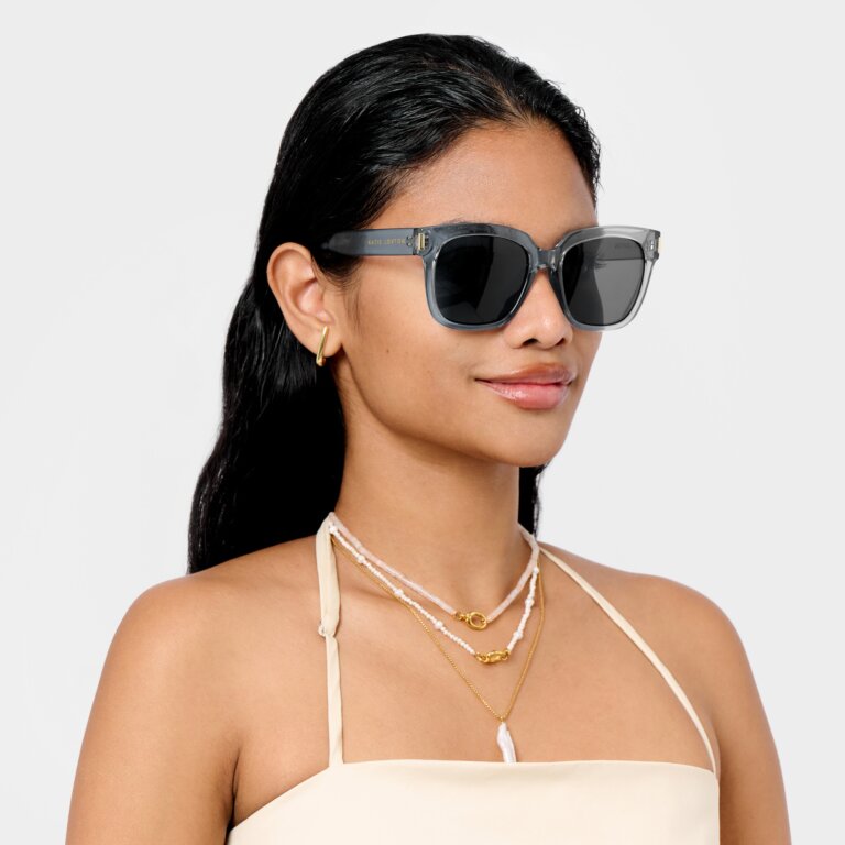 Katie Loxton Roma Sunglasses in Blue Transparent