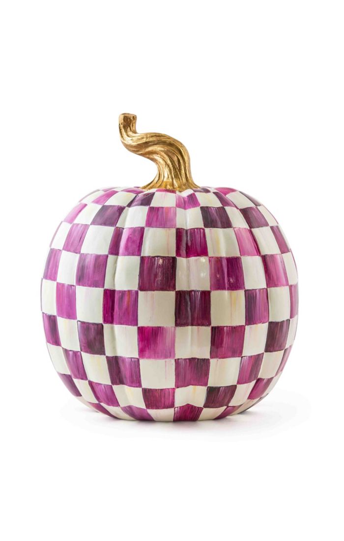 Mackenzie-Childs Plum Check Large Pumpkin