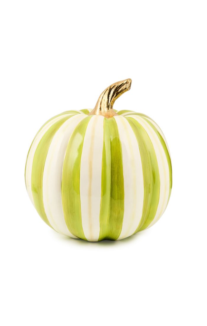 Mackenzie-Childs Moss Stripe Medium Pumpkin
