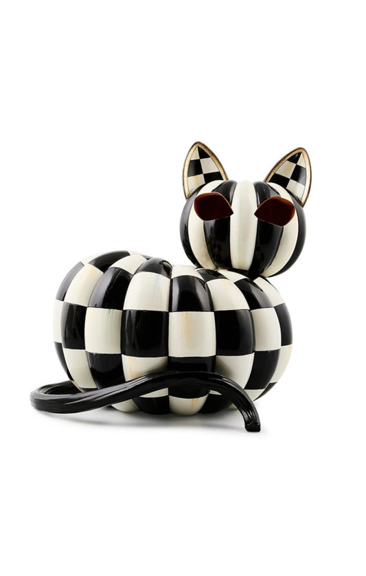 Mackenzie-Childs courtly check illuminated cat