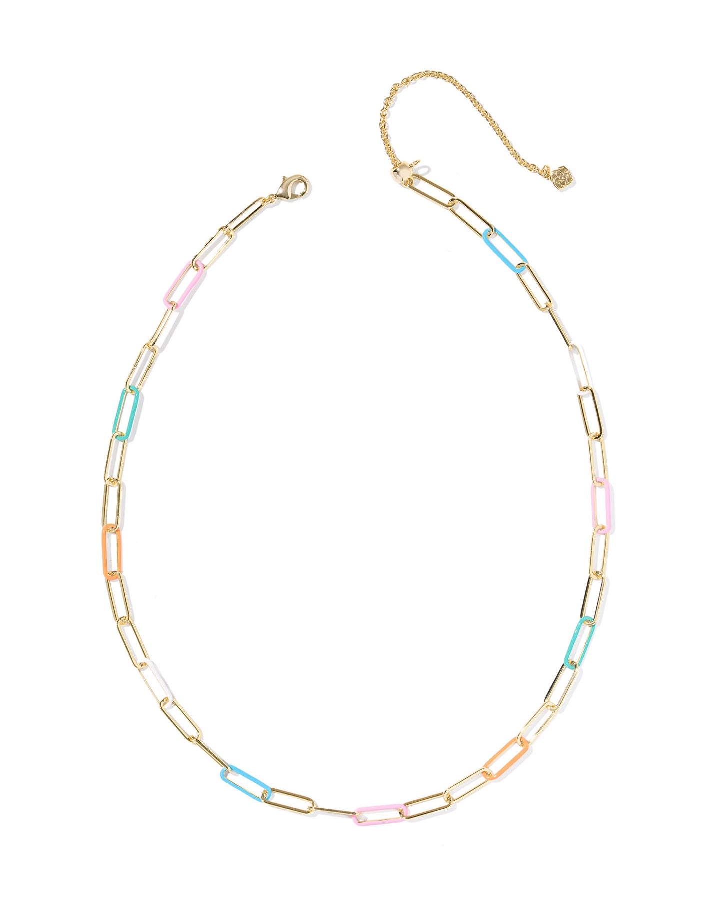 AINSLEY CONVERTIBLE CHAIN NECKLACE GOLD MULTI MIX ENAMEL