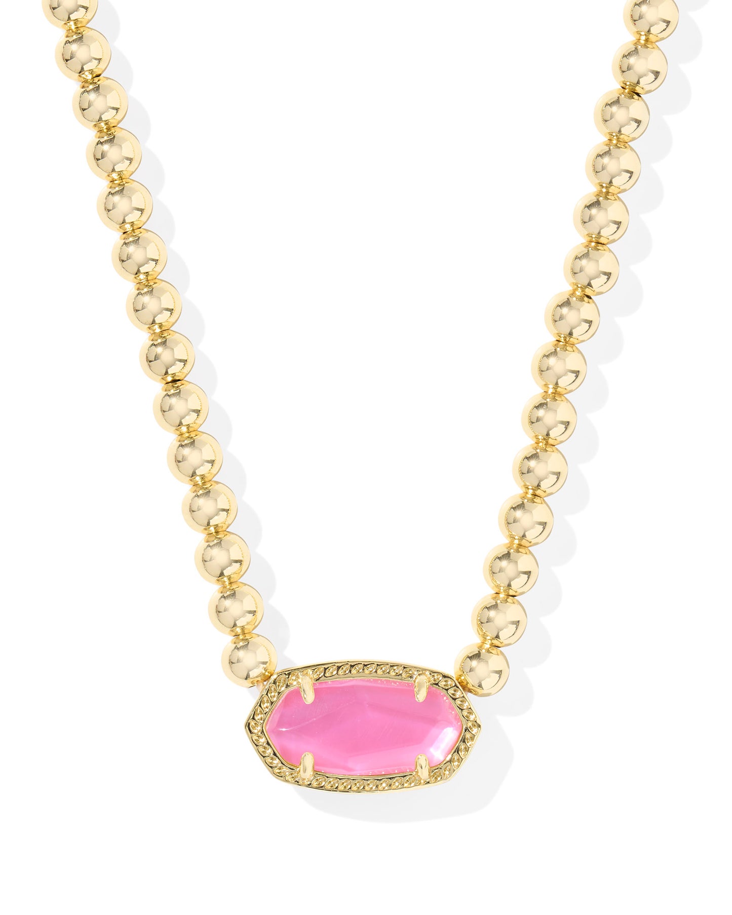 ELISA BEADED NECKLACE GOLD AZALEA ILLUSION