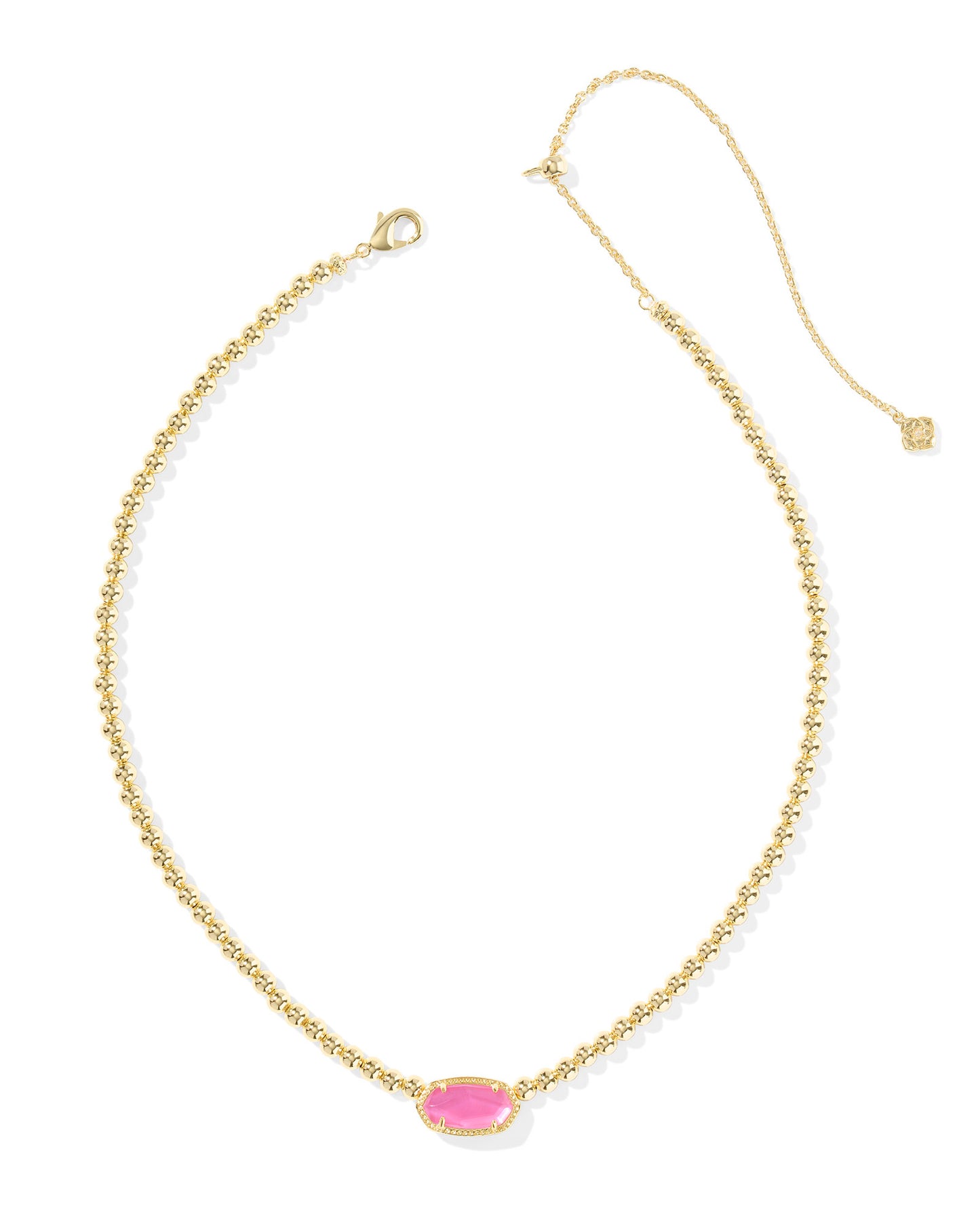 ELISA BEADED NECKLACE GOLD AZALEA ILLUSION