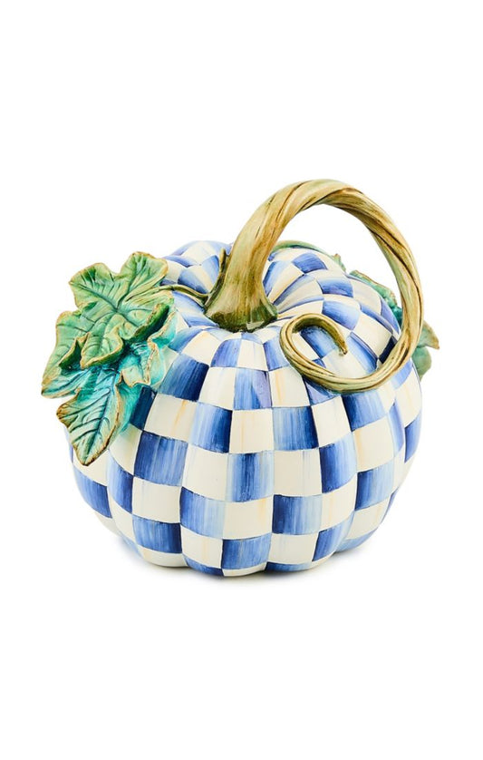 Mackenzie-Childs Royal Check twisted stem pumpkin