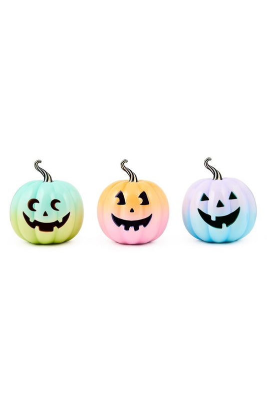 Mackenzie-Childs Trick or Treat Illuminated jack o' lanterns 3 assorted