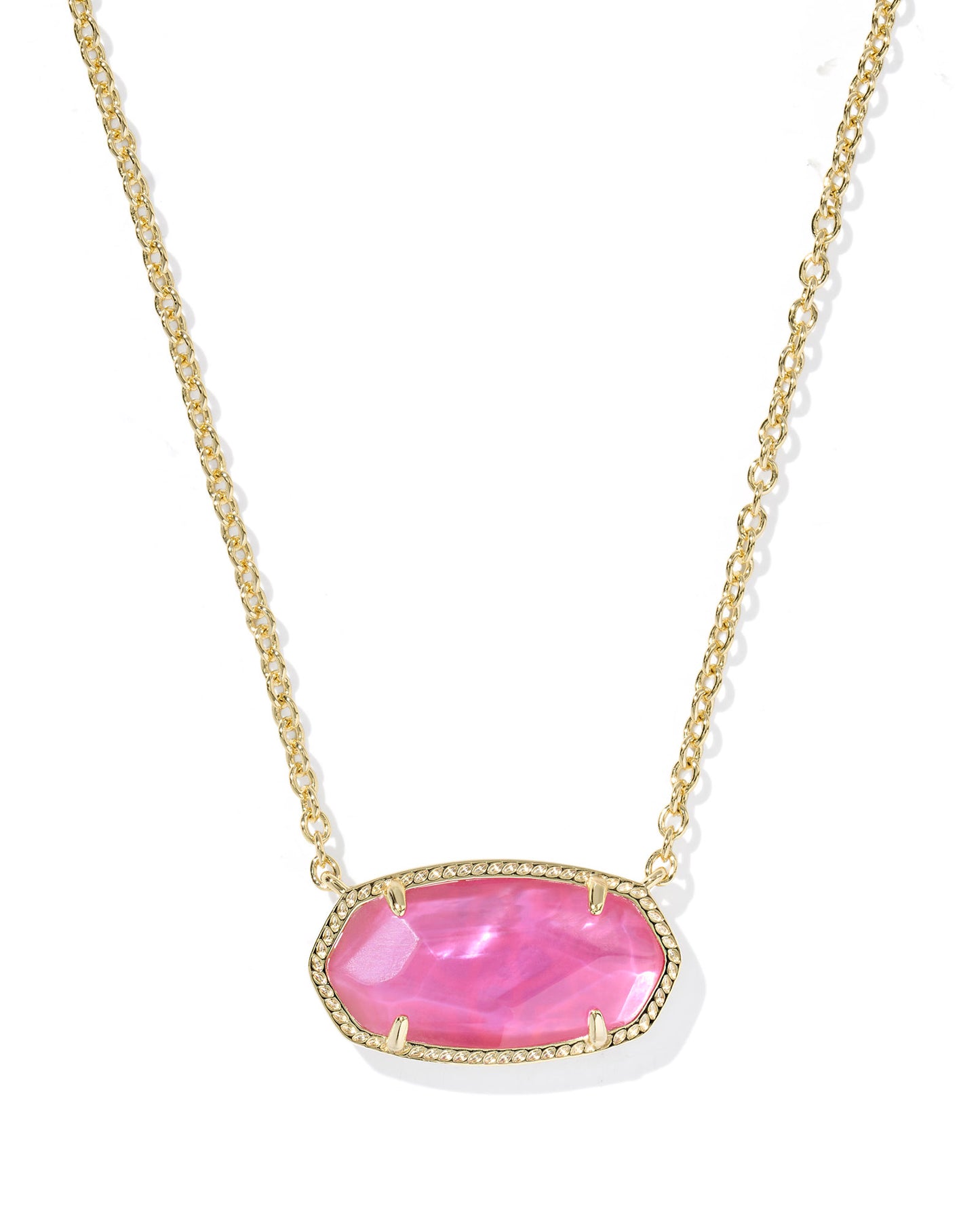 ELISA STATEMENT SHORT PENDANT NECKLACE GOLD AZALEA ILLUSION