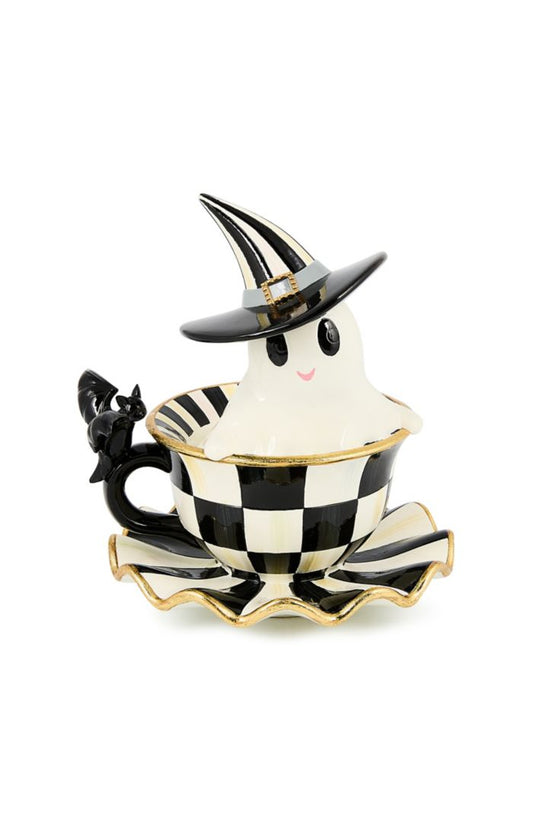 Mackenzie-Childs Courtly Check Teacup Ghost Decor
