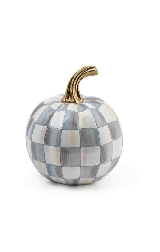Mackenzie-Childs Sterling Check mini pumpkin