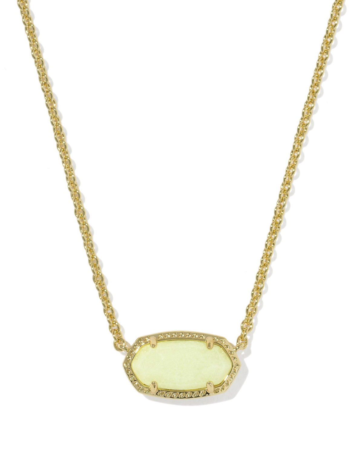ELISA BOO SHORT PENDANT NECKLACE GOLD WHITE GLOW IN THE DARK GLASS