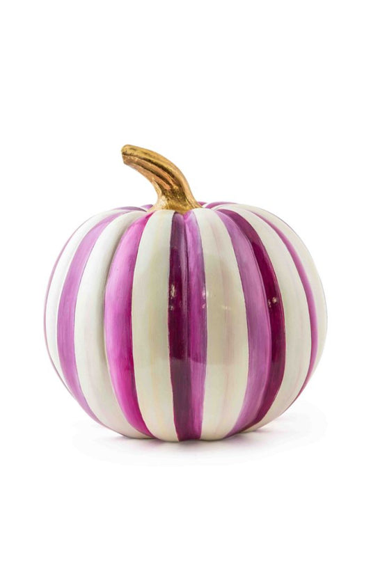 Mackenzie-Childs Plum Stripe Medium Pumpkin