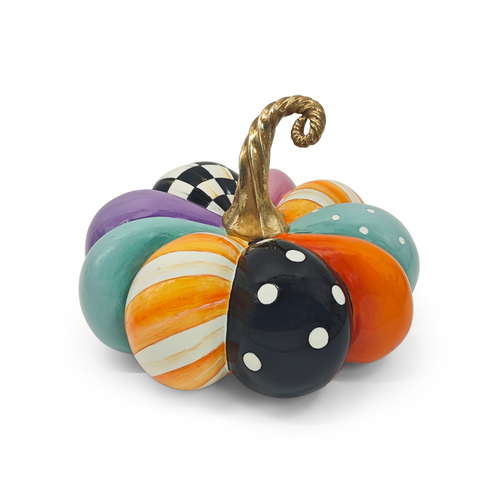 Mackenzie-Childs Whimsy Patchwork Small Pumpkin