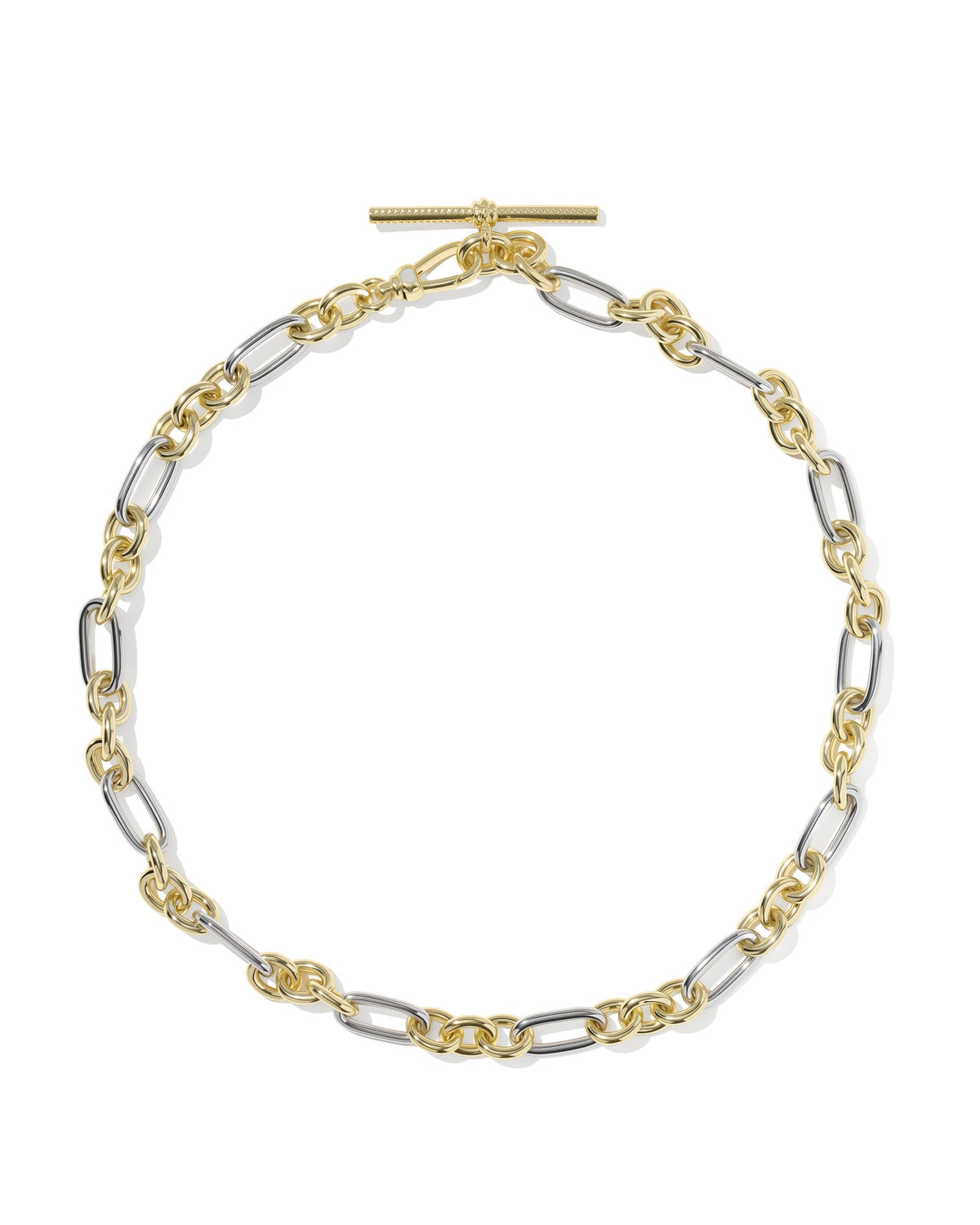 EMBRY LINK AND CHAIN NECKLACE MIXED METAL