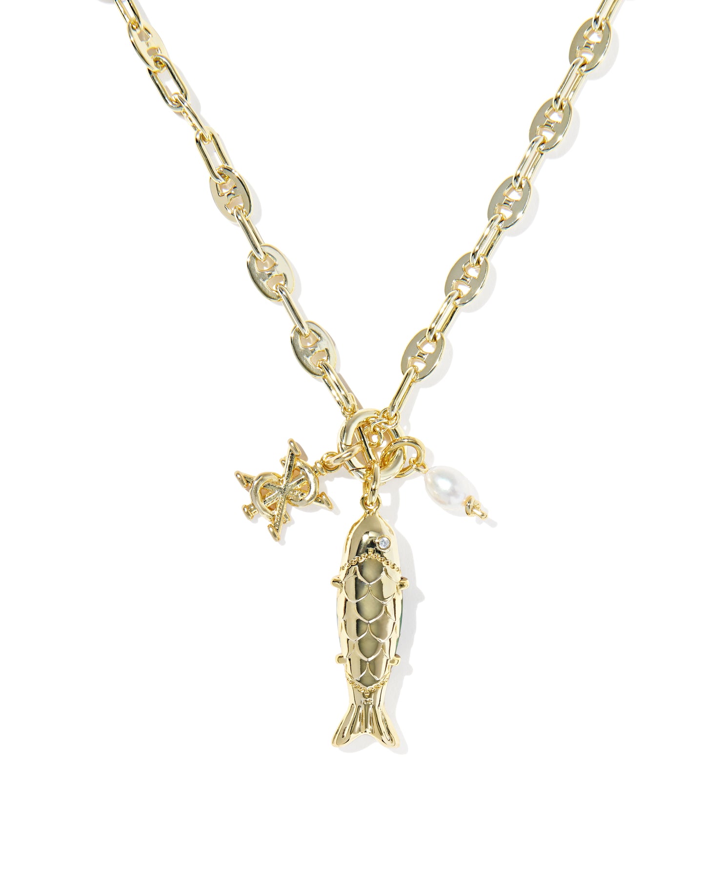 PARKER FISH LONG CHARM NECKLACE