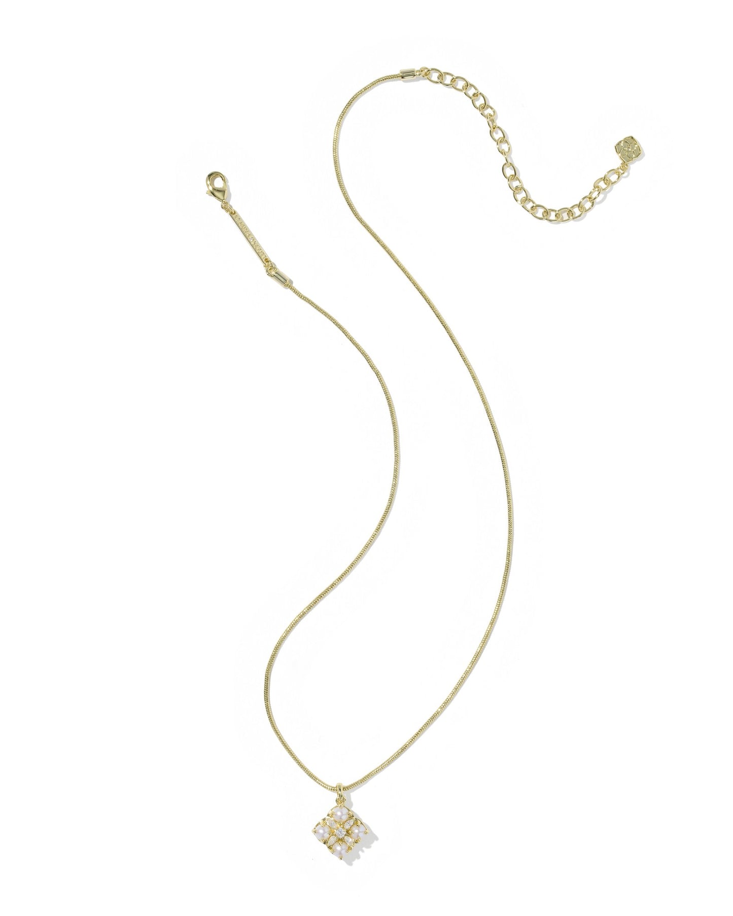 DIRA PEARL SHORT PENDANT NECKLACE GOLD FRESHWATER CULTURED PEARL