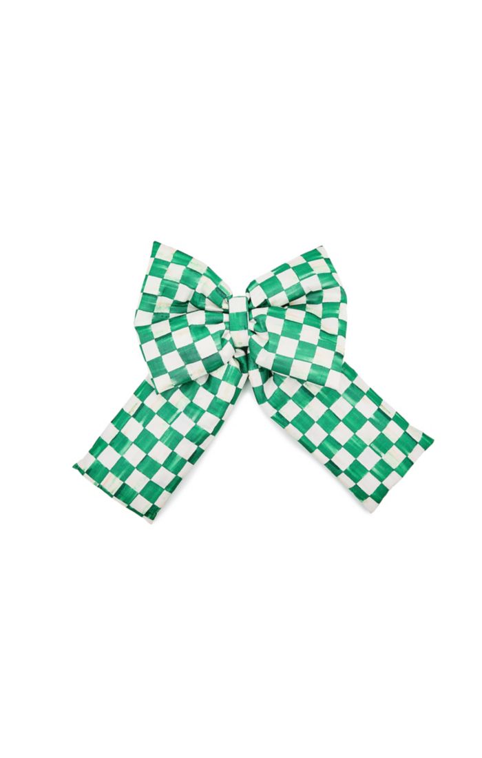 Green Check Large Bow