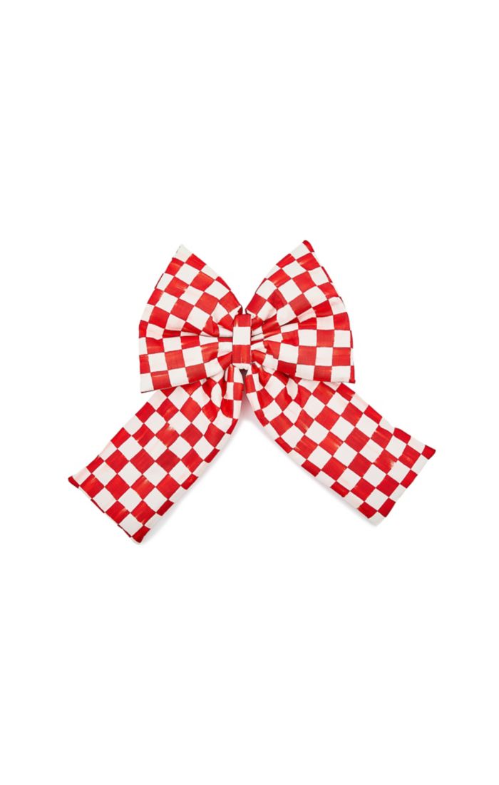 Red Check Large Bow
