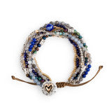 Beaded Love Bracelet - Indigo