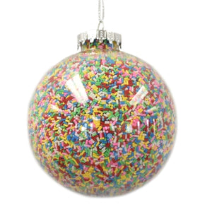 Sprinkle Filled Acrylic Ornament - 4"