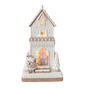 Gingerbread Cookie House w/LED Light and Music - 18"