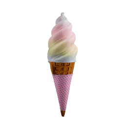 December Diamonds Rainbow Swirl Ice Cream Cone w/Sleeve 29.5" Assorted Colors