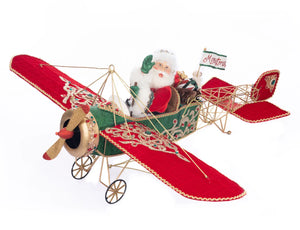 Katherine's Collection Santa in Plane