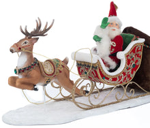 Load image into Gallery viewer, Katherine&#39;s Collection Santa with Elf Catching a Ride