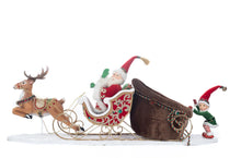Load image into Gallery viewer, Katherine&#39;s Collection Santa with Elf Catching a Ride