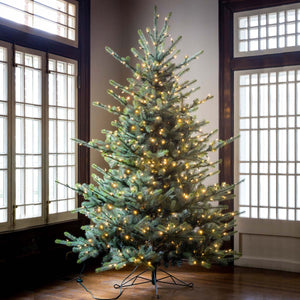 Blue Spruce Christmas Tree - 7.5' - Color Changing LED Lights