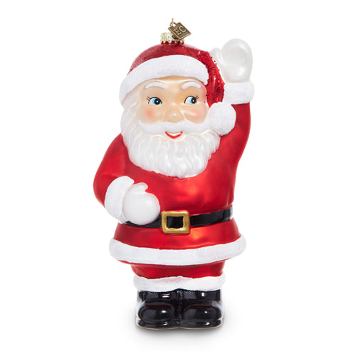 Waving Santa Blow Bold Ornament - 8