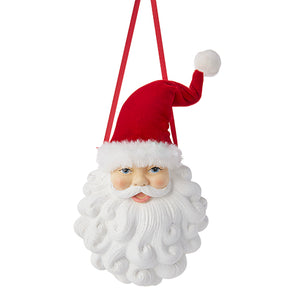 Jolly Santa Face Ornament - 7.5"