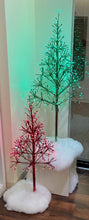 Load image into Gallery viewer, 53” Green or Red LED Tree with White LED Twinkle