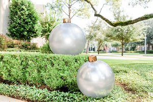 Holiball® Inflatable Ornament - Silver - Two sizes 18" or 30"