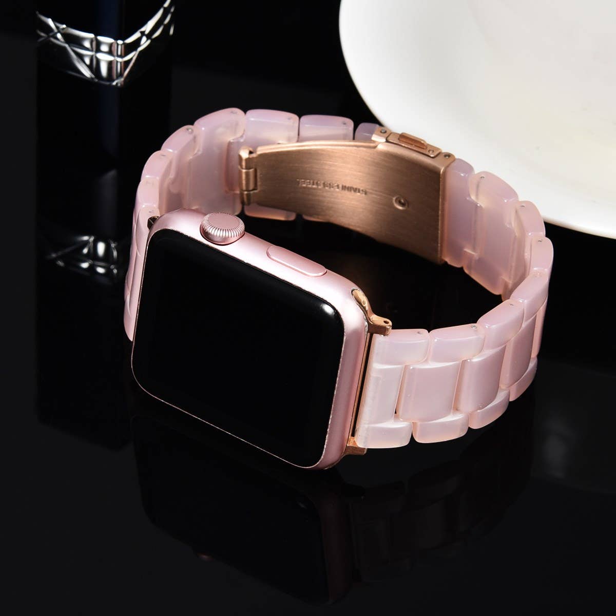 Resin Bracelet Light Weight Bands for Apple Watch: 38/40/41mm / Leopard