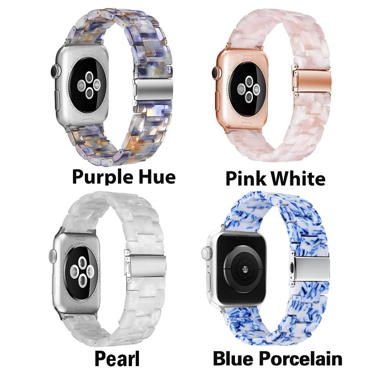 Resin Bracelet Light Weight Bands for Apple Watch: 38/40/41mm / Pink