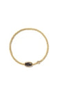 GRAYSON STRETCH BRACELET GOLD NAVY GOLDSTONE