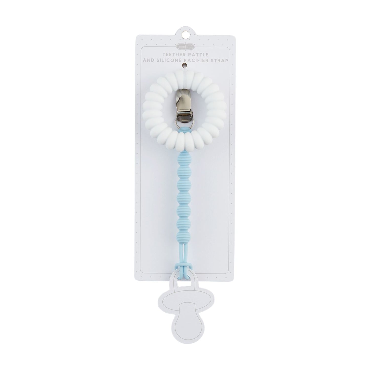 White Pacy Strap & Teether Set