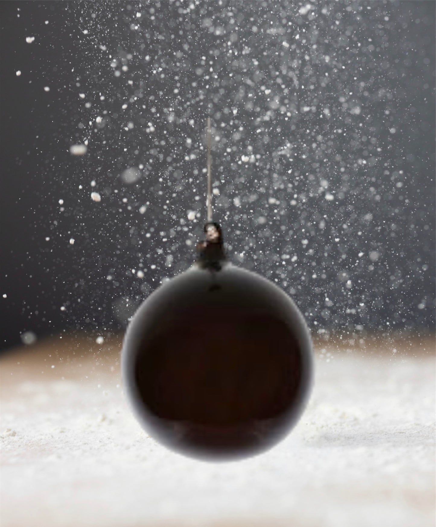 4.7" Dark Chocolate Bubblegum Glass Ball Ornament