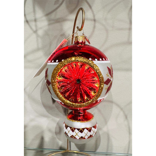 Huras Family Glass Merry and Bright Yuletide Charm - 7"