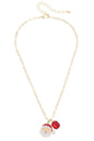 Very Merry Santa Paperclip Necklace in Red