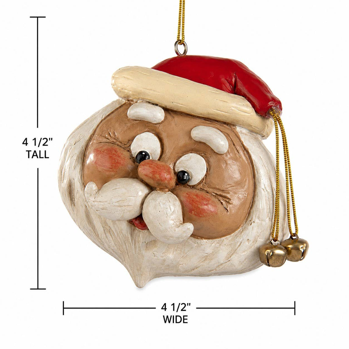 Large Round Santa Head Ornament - Holiday - BAC 101
