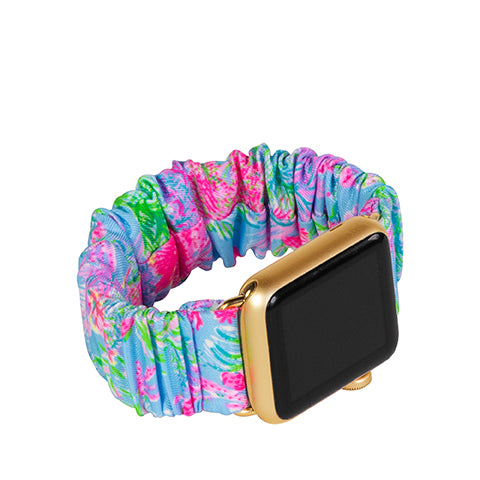 Lilly Pulitze Scrunchie Apple Watch Band, Cay to my Heart