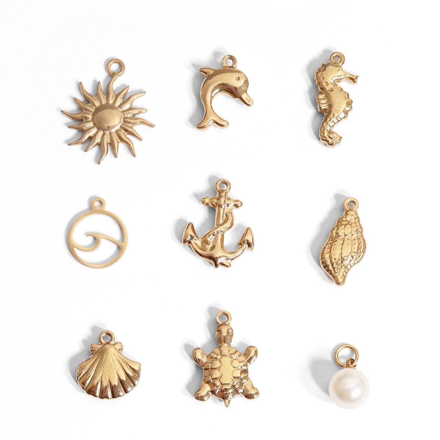 18K Gold PVD Stainless Steel Sea Turtle Charm