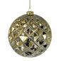 Mercury Finish Diamond Plastic Ball Orn. - Gold/Champ. 6"