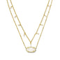 ELISA MULTI STRAND NECKLACE GOLD IRIDESCENT DRUSY