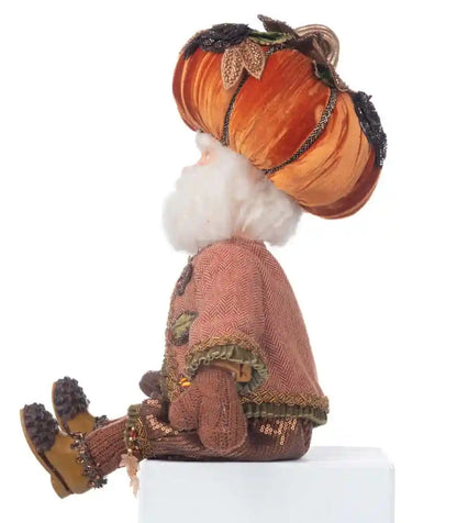 Katherine's Collection Harvest Pumpkin Hat Ledge Sitter