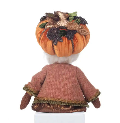 Katherine's Collection Harvest Pumpkin Hat Ledge Sitter